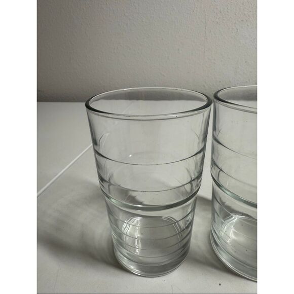 4-IKEA Svepa 10288 Stackable 4 3/4” Glass Tumblers Made in ITALY 8 Oz See Notes - Picture 5 of 12